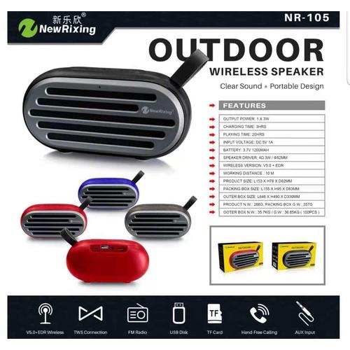 Foto Produk ORIGINAL SPEAKER Bluetooth Outdoor Newrixing NR-105 dari PINZY Official Store