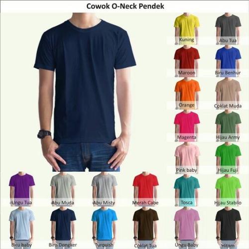 Foto Produk Kaos Pria Oneck polos murah - M, Hitam dari YourStyle1119