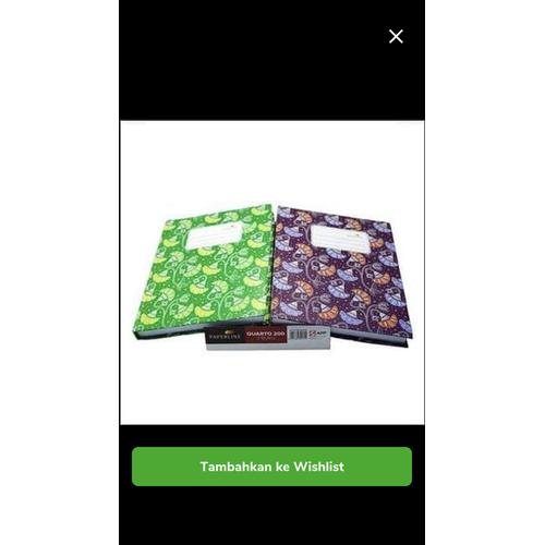 Foto Produk Buku hard cover kuarto 200 paperline dari ilona stationery