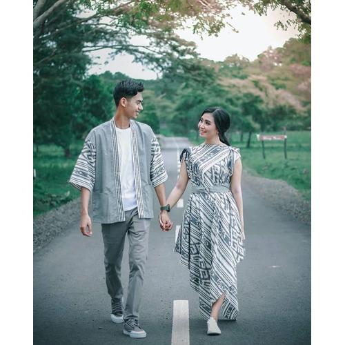Gambar DRESS TENUN + KIMONO MAHAPATI COUPLE SET dari Assojar Fashion Kab. Pekalongan Tokopedia