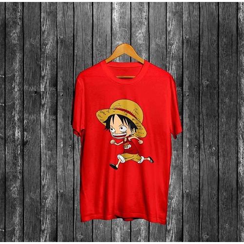 Jual Kaos One Piece Luffy Lari 042 Kota Palembang Oscar Clothing Tokopedia