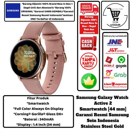 Jual Samsung Watch Active 2 44mm aktif 44 mm Stainless Active2-R820-Gold -  Gold - Jakarta Selatan - larislaku88 | Tokopedia
