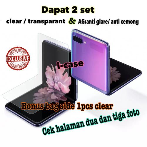 Foto Produk Samsung Galaxy Z Flip anti gores clear dan matte doff SET Zflip dari i-case