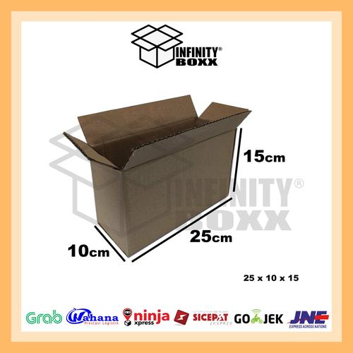 Foto Produk kardus box luar polos packaging packing 25x10x15 cm dari infinity boxx