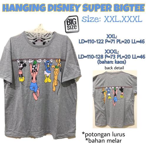 Foto Produk Hanging Disney Super Bigtee XXL XXXL Kaos Atasan jumbo wanita lucu dari Shop With Mali