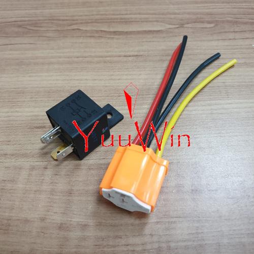 Jual Relay Klakson Hella Kaki 4 12V/30A+Socket Paket (Hella 4RA 965 400