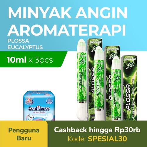 Gambar Minyak Angin Plossa Eukaliptus 10 ml & Confidence Adult Pads 12s dari Enesis Official Store Kab. Tangerang Tokopedia