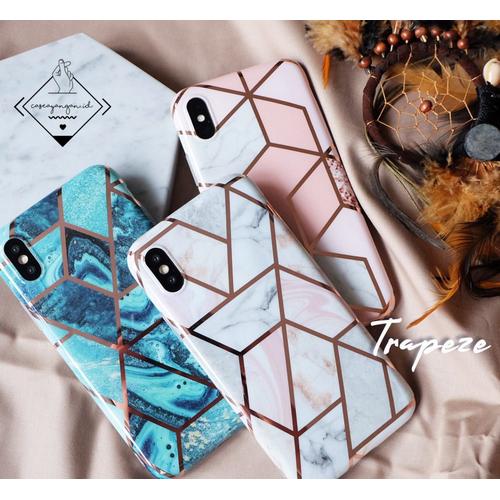Foto Produk Trapeze case iphone 6 6S 6+ 7 8 plus X XR XS MAX marble glossy casing dari Caseayangan ID