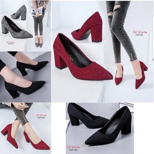 Jual Sepatu big high heels kotak tahu 