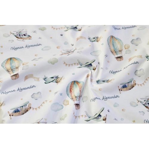 Foto Produk Selimut bayi custom nama motif helicopter dari yuumau