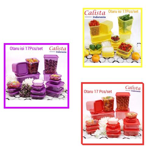 Foto Produk Calista otaru full colour 17 pcs /toples plastik/toples makanan/ - Ungu dari Boss Keramik n Sanitary