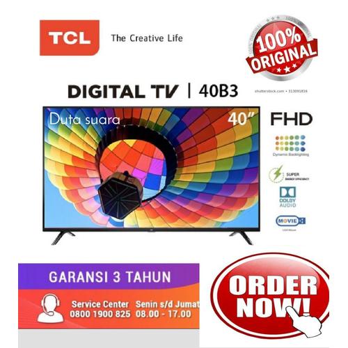 Foto Produk TV LED TCL 40 Inch 40B3 Digital TV Full HD Garansi Resmi 3 Tahun dari Duta suara elektronik.