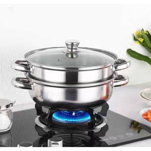 Panci Kukus 2 Tingkat Stainless Steel 28cm