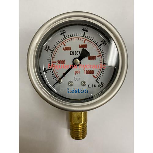 Jual Pressure gauge 2,5 inch 700 bar model raket LESTON Jakarta Barat