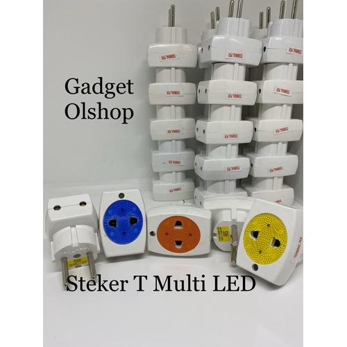 Foto Produk steker T Multi LED - Steker Multifungsi - Steker LED - Steker Unik dari Gadget olshop