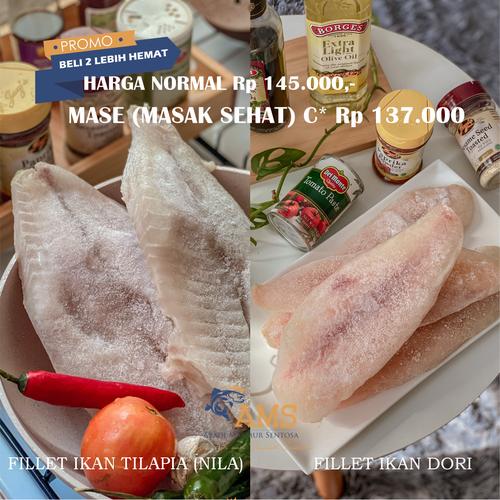 Jual Paket Hemat 1 kg Fillet Ikan Tilapia (Nila) dan 1 kg Fillet Ikan