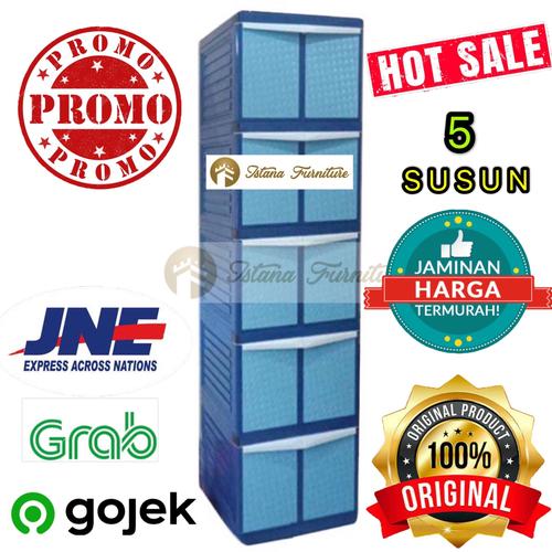 Foto Produk MURAH!! LEMARI PLASTIK / LEMARI PAKAIAN / RAK PLASTIK 5 SUSUN 10 PINTU dari IstanaFurniture