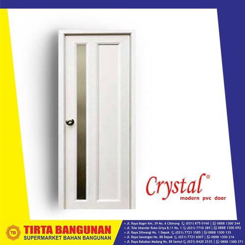 Foto Produk PINTU PVC CRYSTAL MINIMALIS 70 X 195 CM PUTIH / PINTU PVC KAMAR MANDI dari Tirta Bangunan
