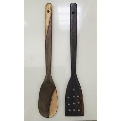 Jual Sutil/centong/spatula panjang 2 pcs kayu sonokeling untuk teflon
