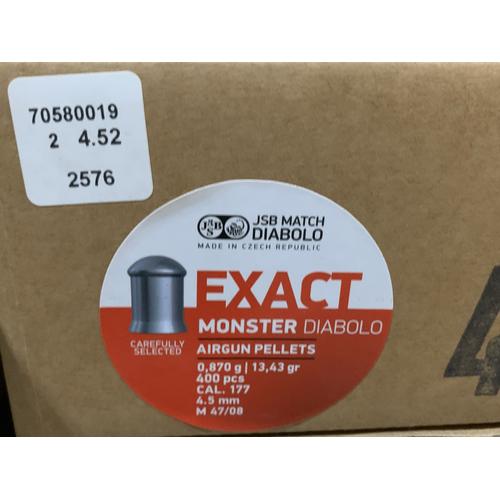Foto Produk JSB Exact Monster cal.4.5mm 13.43gr 400pcs dari Brata Sport