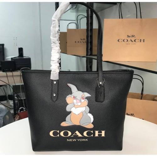 Disney Zip City Tote Bag Thumper Black 
