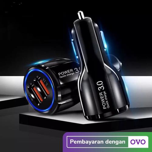 Foto Produk Car Charger QC3.0 Dual USB Fast Charging Qualcomm Quick Charger 12-24V dari KLIK MOTORSPORT
