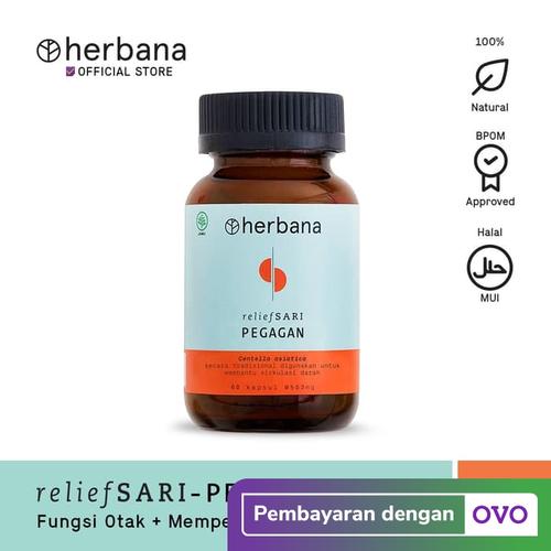 Foto Produk Herbana Relief Sari Pegagan - 60 Kapsul dari HERBANA