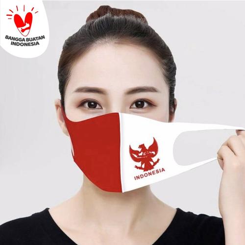 Foto Produk masker scuba merah putih garuda printing satuan dari Kitaro MotorShop