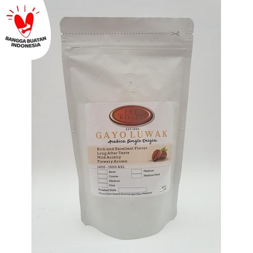 Foto Produk KOPI ARABIKA GAYO LUWAK LIAR 100 GRAM BIJI DAN BUBUK - BIJI dari FRY AND ROAST