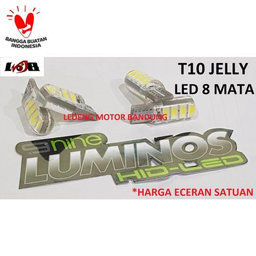 Foto Produk T10 Jelly Led 8 Mata Lampu Variasi Senja Motor Mobil Gell Terang dari Ledeng Motor Bandung