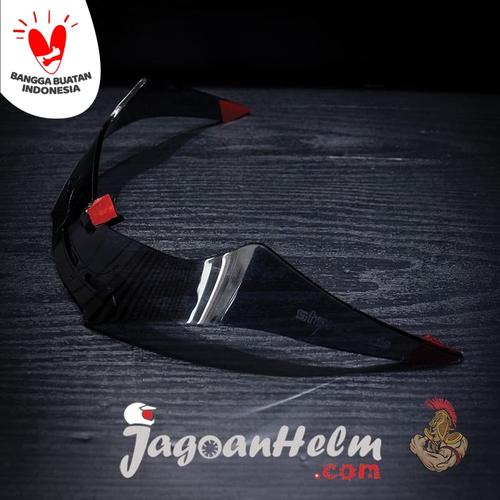 Foto Produk SPOILER Helm KYT R10 | CLEAR | AKRILIK dari Jagoan Helm