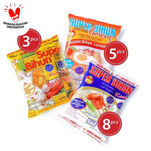 Foto Produk Paket J - Super Bihun Kuah (8 pcs) + Goreng (5 pcs) + Baso (3 pcs) dari Atoom Bulan Store