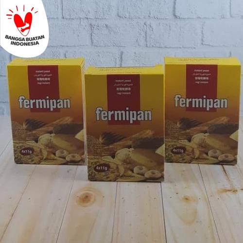 Foto Produk Ragi Yeast Ragi Kering Fermipan Brown 4x11 Gr dari Dua Kencana