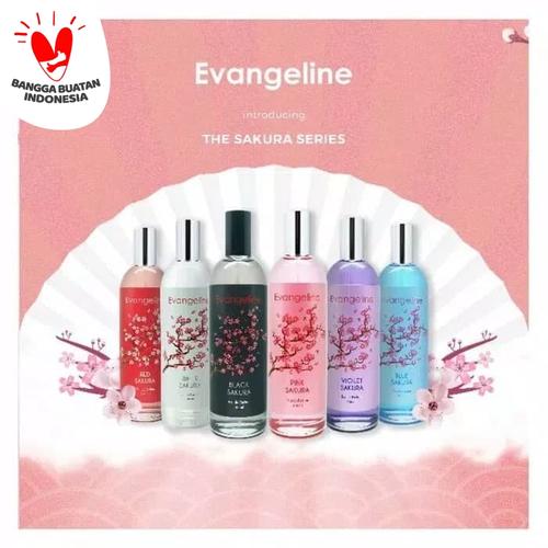 Foto Produk EVANGELINE PARFUM EDT 100ML SAKURA - PARFUM EVANGELINE SAKURA BPOM - Merah dari Cenny Store