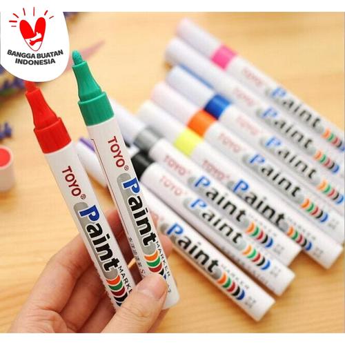 Foto Produk Spidol ban paint marker mobil motor TOYO original - Merah dari Best Accessories