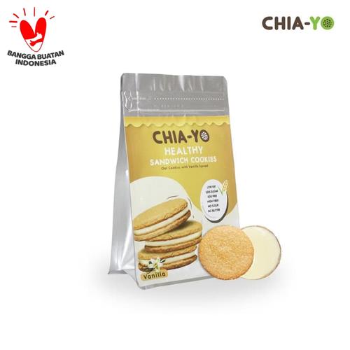 Foto Produk Cookies Sandwich Vanilla 104gr dari Chia-Yo