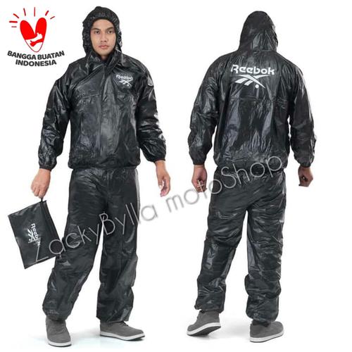 Foto Produk Jas Hujan / Sauna Suit REEBOK, NIKE, ADIDAS Transparan - Hitam dari ZackyBylla Shop