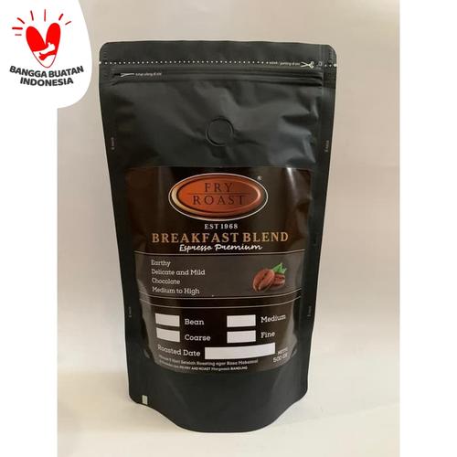 Foto Produk KOPI BREAKFAST BLEND ESPRESSO PREMIUM 500 GRAM BIJI DAN BUBUK - BIJI dari FRY AND ROAST