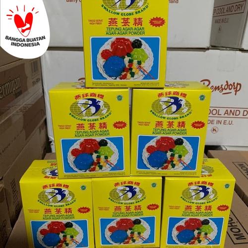 Foto Produk Agar Agar Swallow Plain 1 Box isi 12 Sachet dari Dua Kencana