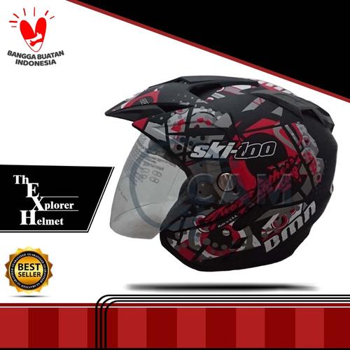 Foto Produk Helm DMN Jp-7 Ski doo Black doff red dari Cam Helmet