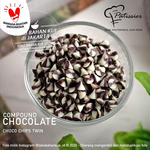 Foto Produk Patissier Chocolate Chips Twin Compound 100gr Choco Chip Dual Twins dari Toko Bahan Kue Jakarta