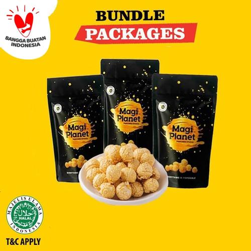 Foto Produk 3 Classic Pack Magi Planet Popcorn - Bundle 110GR dari Magi Planet Popcorn