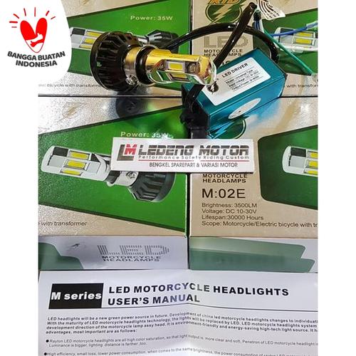 Foto Produk RTD Led Mata 6 Sisi AC/DC Lampu Motor Mobil 3000k 4300k 6000k 8000k dari Ledeng Motor Bandung
