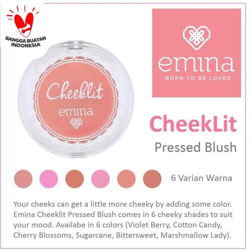 Foto Produk EMINA Cheeklit Pressed Blush On 3.5g - Violet Berry dari HNCbeauty