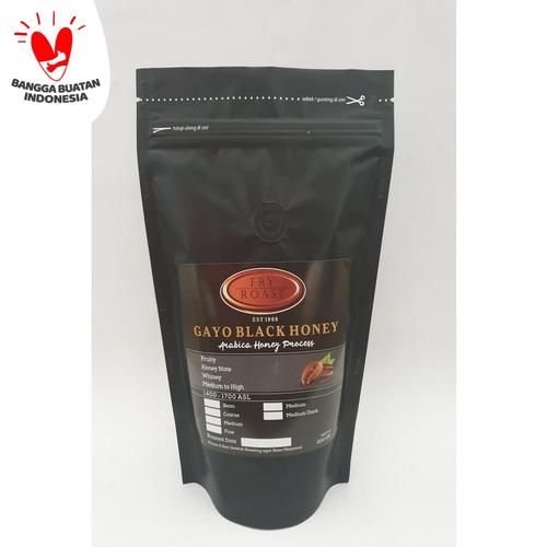 Foto Produk KOPI ARABICA GAYO BLACK HONEY PROCESS 200 GR BIJI DAN BUBUK - BIJI dari FRY AND ROAST