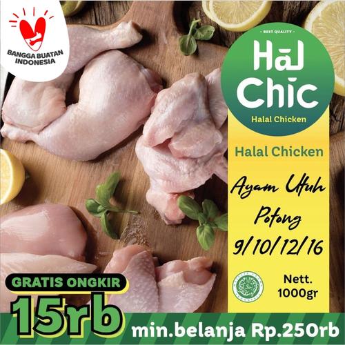 Foto Produk HALAL Ayam Potong potong 9/10/12/16 1KG - cut 10 dari HalalChicken