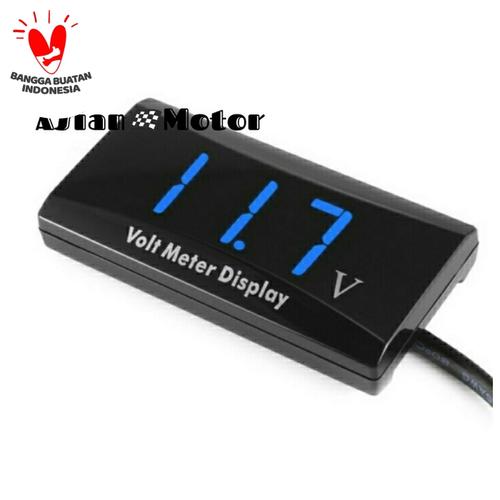 Gambar Voltmeter Motor Slim WATERPROFF Model Rizoma - Biru dari Asian Motor Jakarta Pusat Tokopedia