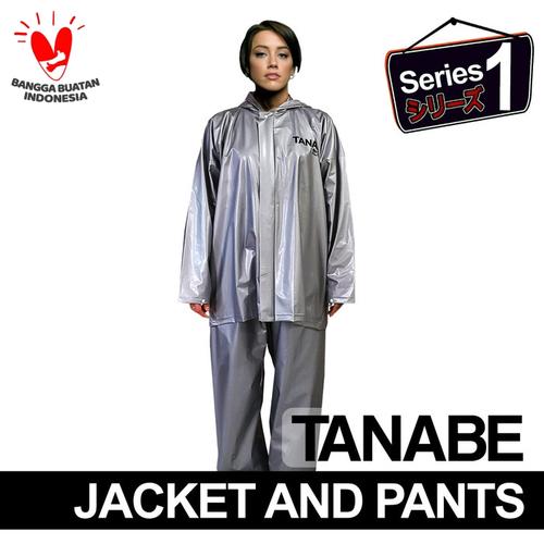 Foto Produk Jas Hujan Setelan Jaket Celana Tanabe S1 Trendy Tebal Bagus - Silver dari GrosirOtomotif