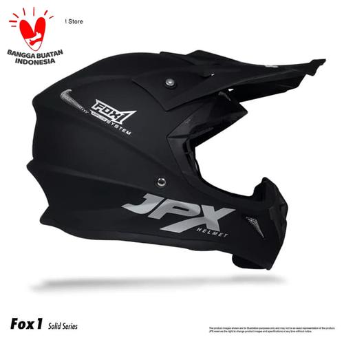 Foto Produk Jpx Full Face FOX1 Solid Black Doff - Size XL dari JPX Helmet