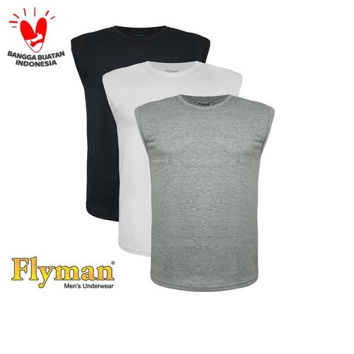 Foto Produk Flyman | Singlet Pria Dewasa | Pakain Dalam Pria Dewasa | FMA 3061 - Hitam, M dari Flyman Nathalie Store
